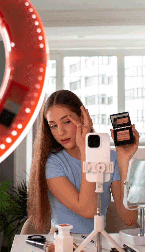 TikTok creator demonstrating an ecommerce product